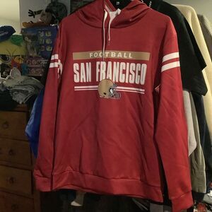 Boot Leg Teddy 10 San Francisco 49ers Hoodie Sweatshirt Size Small S